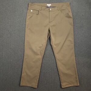 Peter Millar EB66 Chino Pants Mens 38 Brown Golf Performance Stretch 28" Inseam